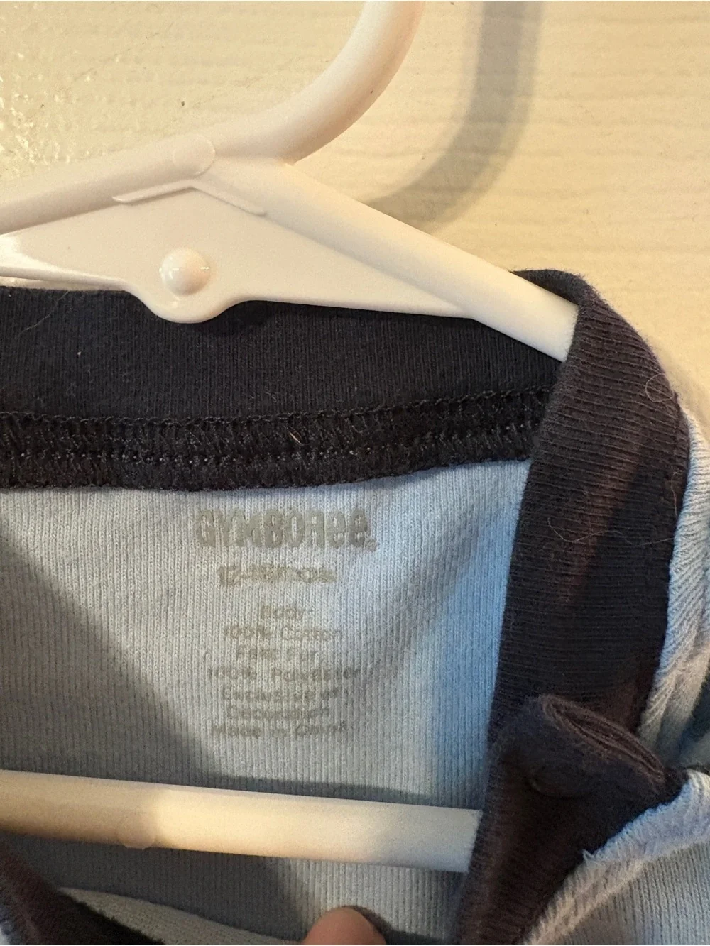 Gymboree Husky Jean Overalls and Undershirt, 12-18 months